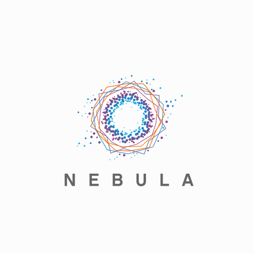 Galaxy design with the title 'Nebula - Dynamic Medical Software Startup'