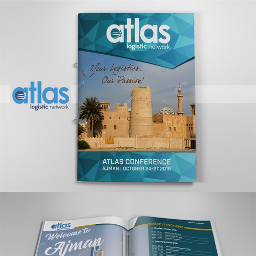 Safari design with the title 'Atlas Logistics Brochure'