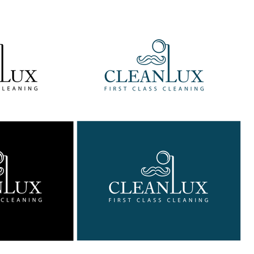 Maid logo with the title 'CleanLux cleaning company'