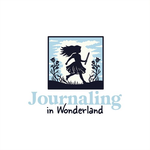 Writing logo with the title 'Alice in Wonderland logo'