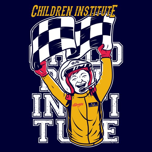 Racing t-shirt with the title 'Children Institute '
