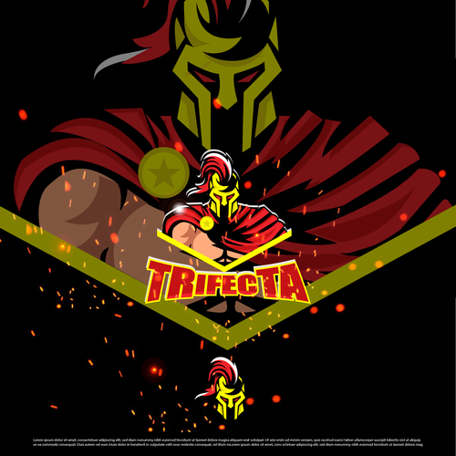 Spartan helmet logo with the title 'sports design concept'