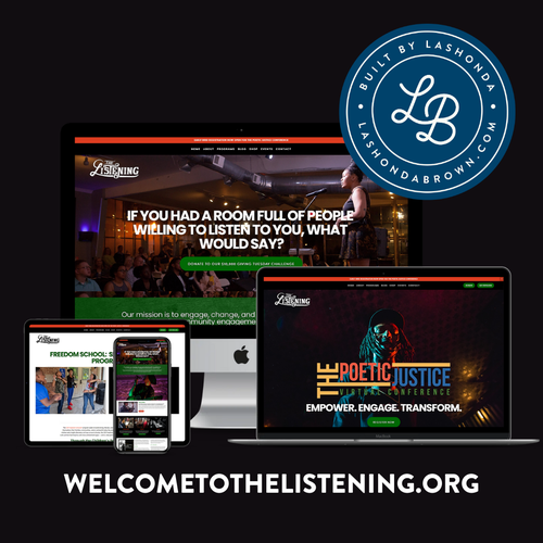 Nonprofit website with the title 'THE LISTENING | Non-Profit'