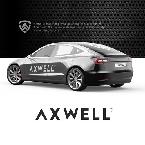 Product logo with the title 'Timeless, simple wordmark for global wallet and accessories brand'