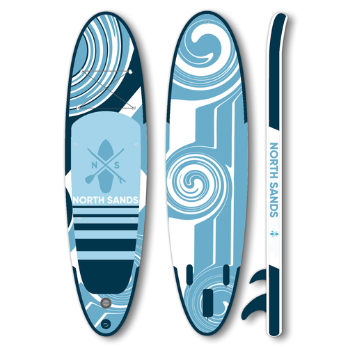Paddle board design with the title 'Fun yet sophisticated paddle board design'