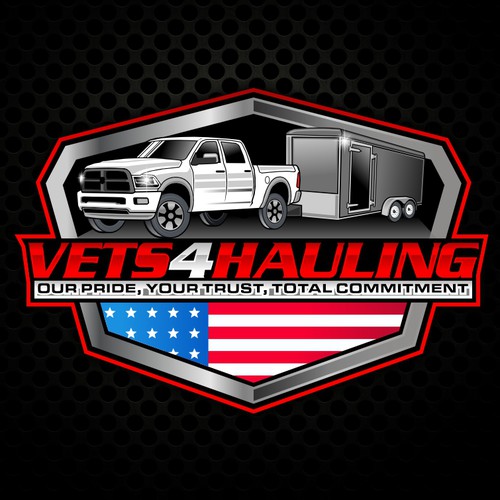 Automotive logo with the title 'Vets4Hauling logo design'