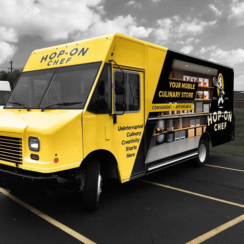 Van design with the title 'Wrap Design for Mobile Culinary Store'