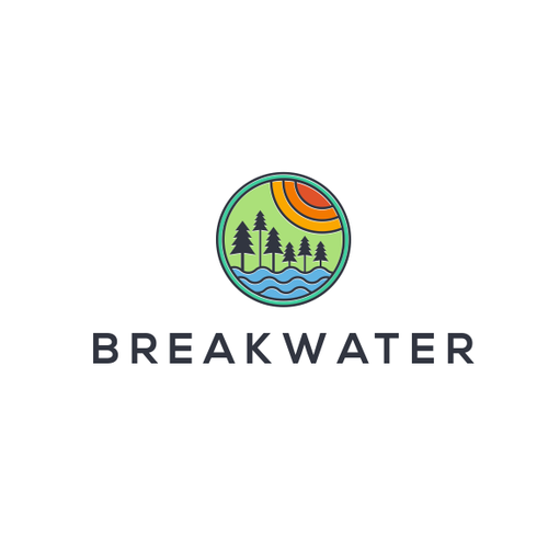 Vacation logo with the title 'Breakwater'