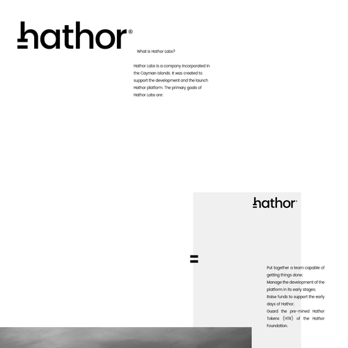 Cryptocurrency design with the title 'Hathor'