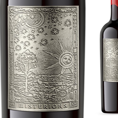 Metal design with the title 'Metal label design'