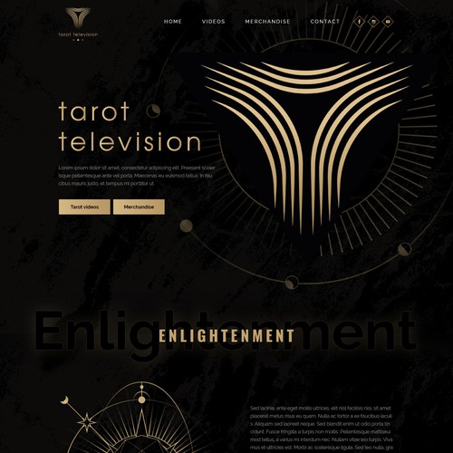 Dark design with the title 'Tarot Television'