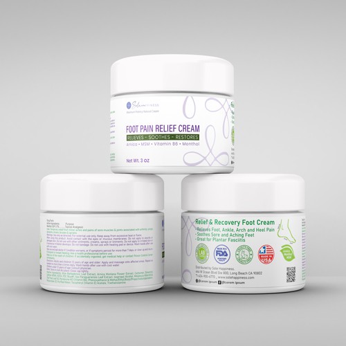 White packaging with the title 'Jar packaging label Design'