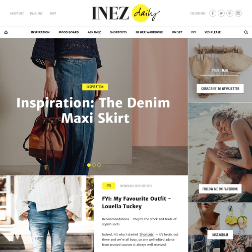 Pure design with the title 'Fashion Blog'