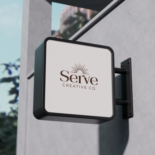 Hair logo with the title 'Serve Creative logo'