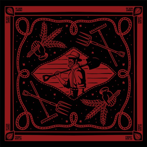 Bandana design with the title 'agriculture bandana design'