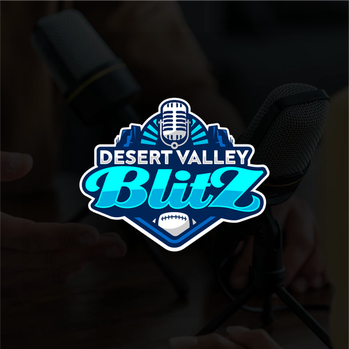 American football logo with the title 'DESERT VALLEY BLITS'