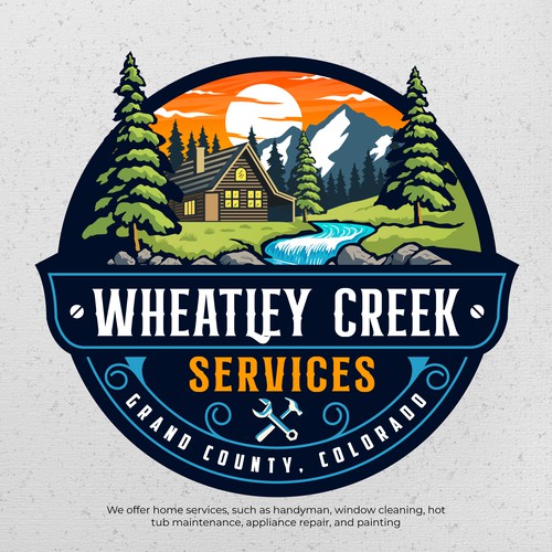 Cabin logo with the title 'Wheatly Creek Services'