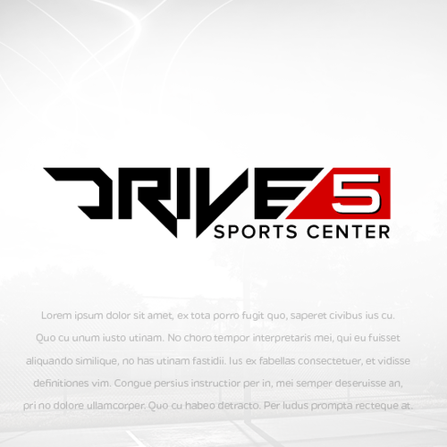 Dynamic logo with the title 'Drive5 Sports Logo'
