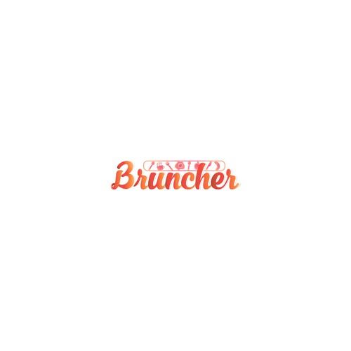 Breakfast logo with the title 'Bruncher Logo'