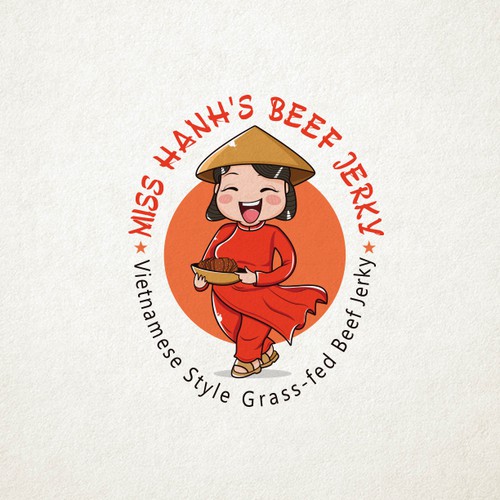 Chibi design with the title 'Vietnamese girl'