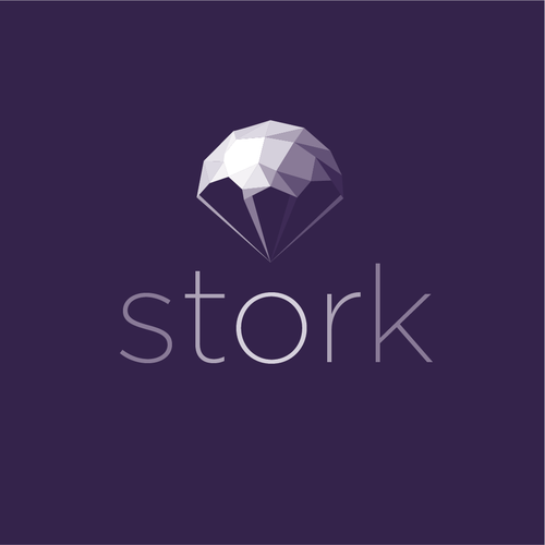 Parachute design with the title 'Stork Logo'