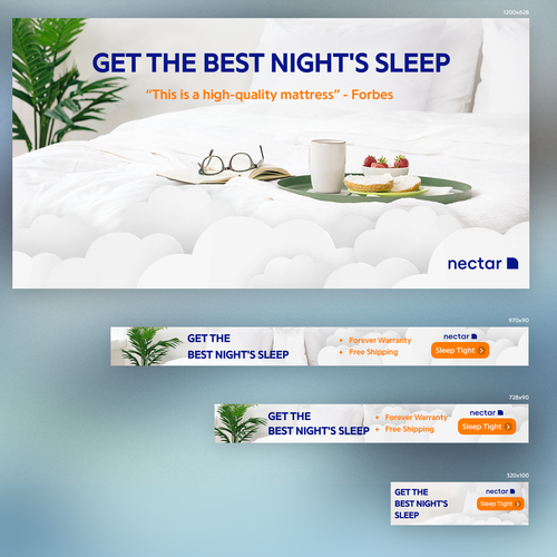 Crisp design with the title 'Digital Ad Campaign for Mattress Brand'