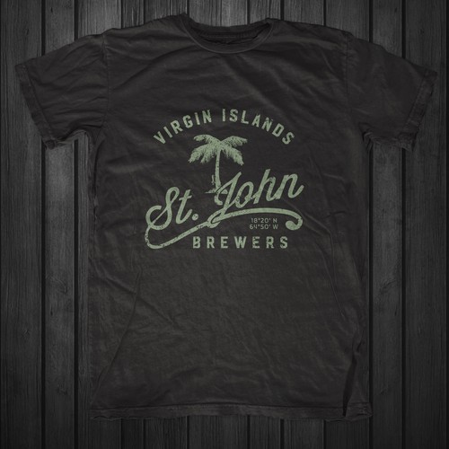 Beach t-shirt with the title 'St.John Brewers'