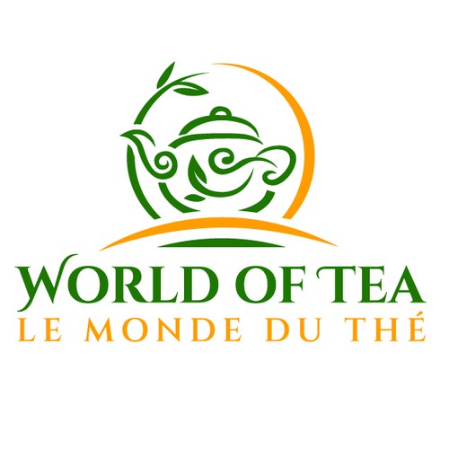 World logo with the title 'Modern logo for a premium tea company'