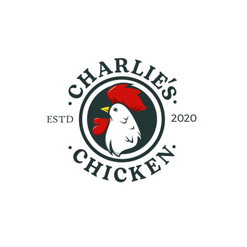 Marca logo with the title 'concepto logo charlies chicken'