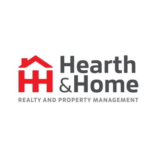 Property management logo with the title 'Hearth and Home'