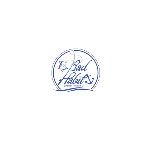Fish logo with the title 'Bad Habit Sportfishing'
