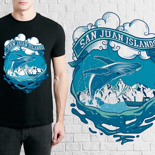 Whale t-shirt with the title 't-shirt design'