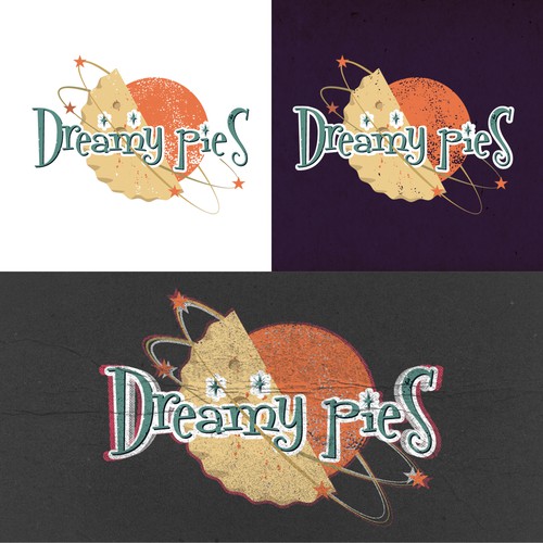 Ps logo with the title 'Retro, Funky logo for pie company'
