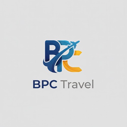 Travel agency brand with the title 'Modern & Dynamic Logo for BPC Travel'