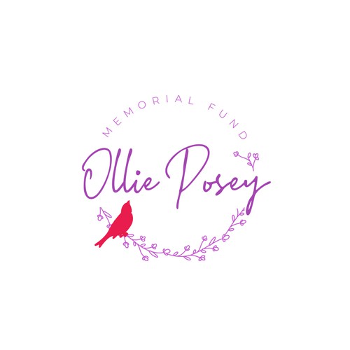 Memorial logo with the title 'Winner Logo Design for Ollie Posey Memorial Fund'