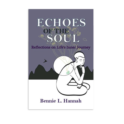 Line drawing design with the title 'book cover for the title Echoes of the Soul'