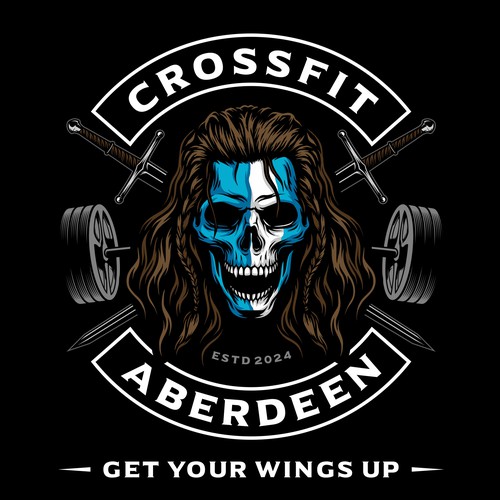 Warrior t-shirt with the title 'CROSSFIT ABERDEEN'