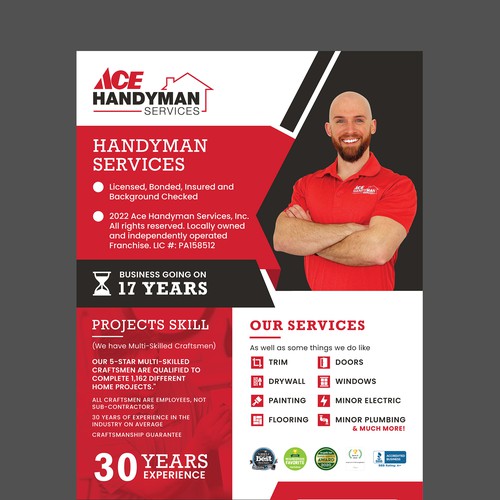 Handyman design with the title 'ACE Handyman Services'