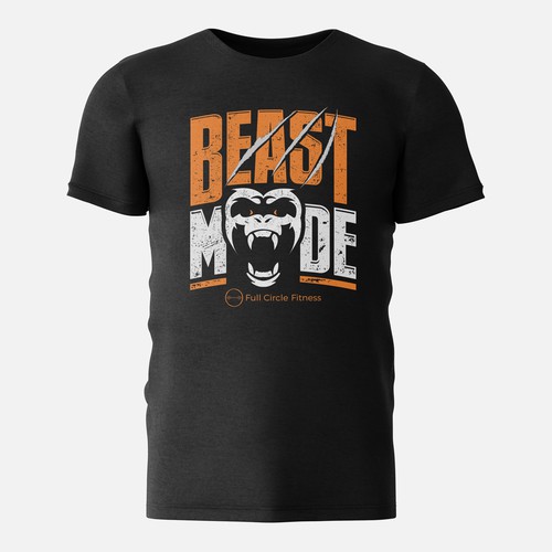 Fitness t-shirt with the title 'Beast Mode'