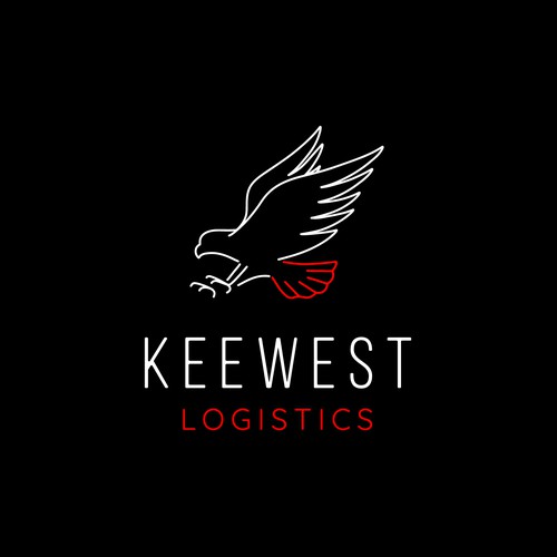 Sleek design with the title 'Line-art logo design for a logistic company'