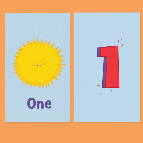 Toddler design with the title 'Toddler Flash cards'