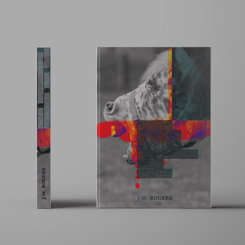 Weird design with the title 'Book cover design for a collection of strange and obscure stories'