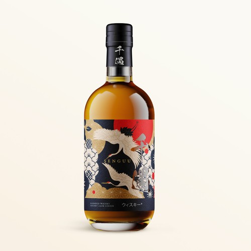 Traditional label with the title 'Senguu Whiskey'