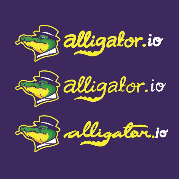 Crocodile logo with the title 'Wining Design for Alligator.io'