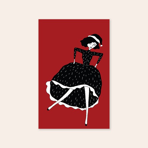 Christmas artwork with the title 'Chistmas Card Design'