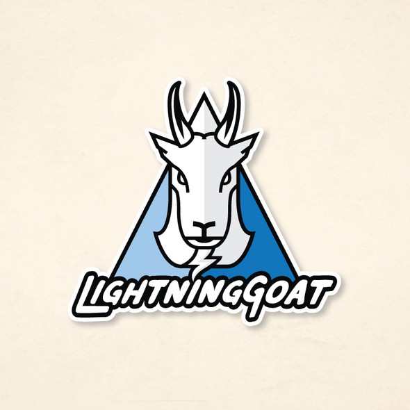 Mountain biking logo with the title 'LightningGoat'