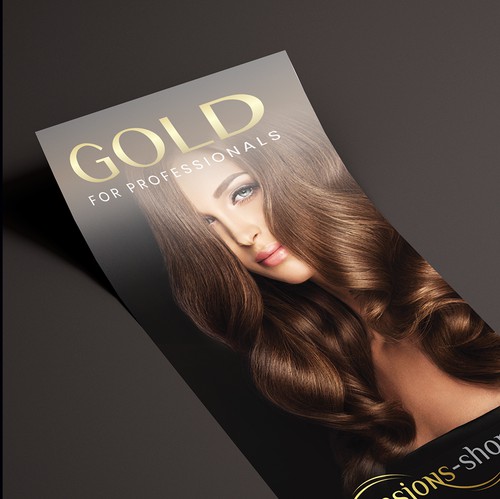 Fashion packaging with the title 'Package Design Luxury Hair Extension'