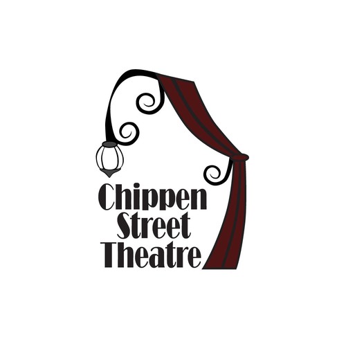 Curtain design with the title 'Logo example for theatre'