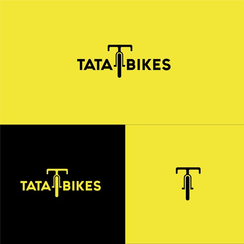 Biker logo with the title 'the T with Tata bike '