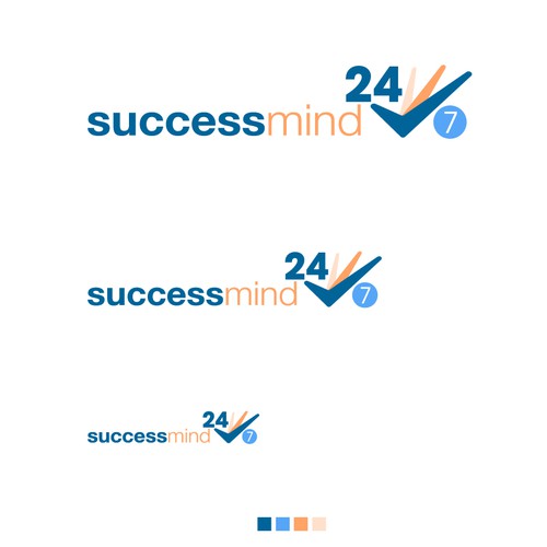 Clock logo with the title 'successmind24/7 Logo concept'